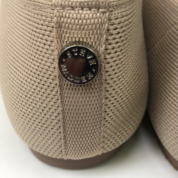 Steve Madden Natural Taupe Women’s Slip-On Knit Flats Shoes- Size 6.5 - Picture 4 of 14